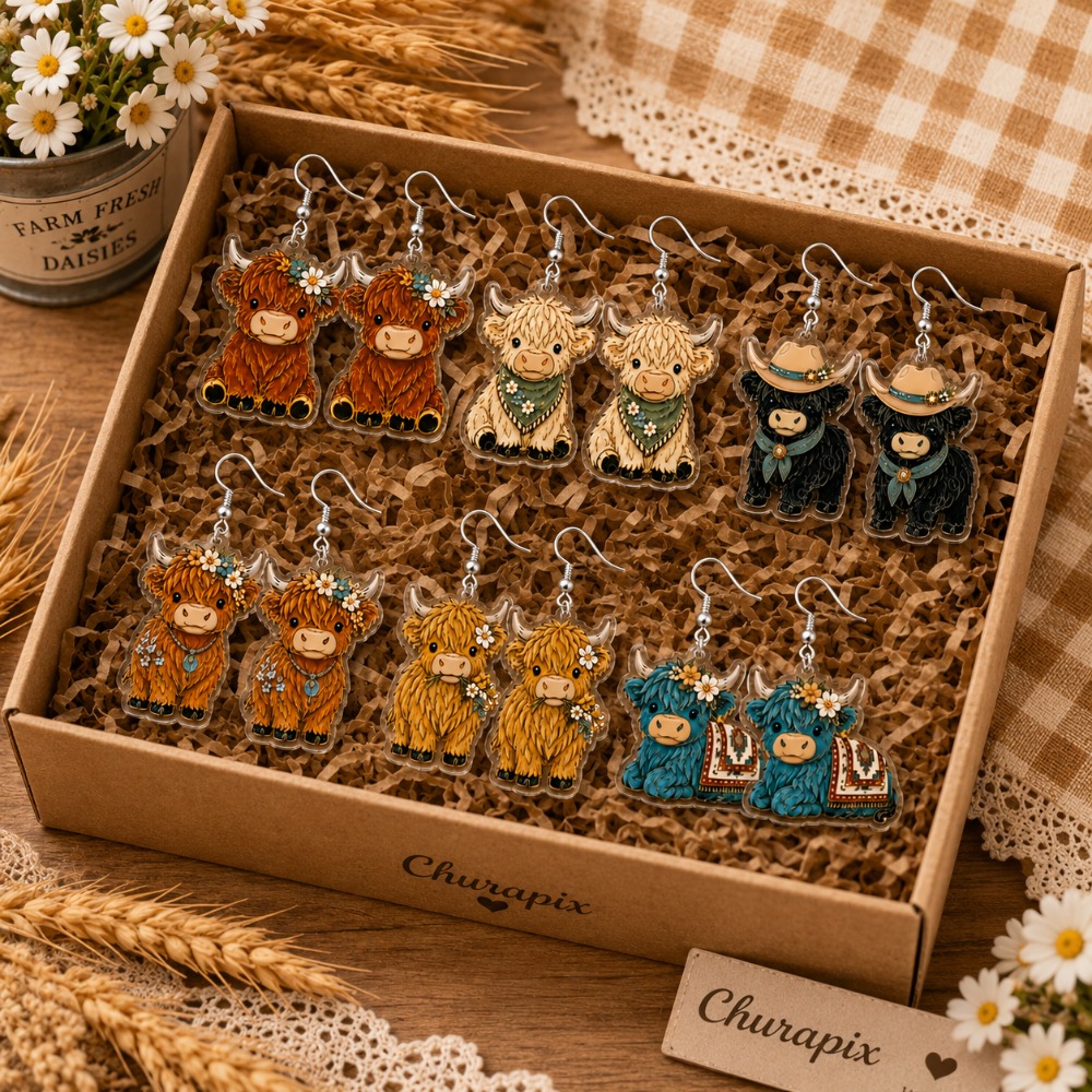 12pcs Assorted Styles Fun Acrylic Earring Set for Women